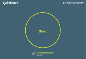 Tjekditnet hastighedstest hjemmeside